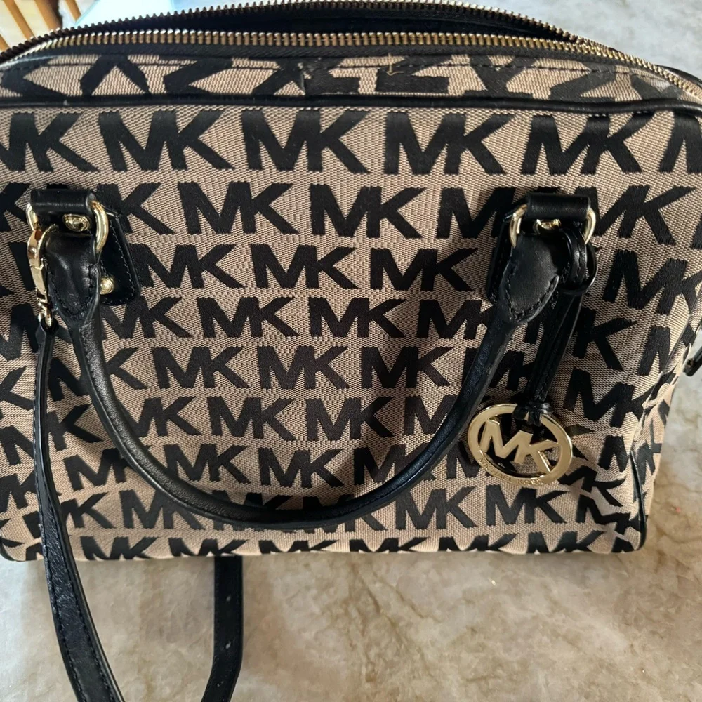 Michael Kors Signature Logo Satchel Bag